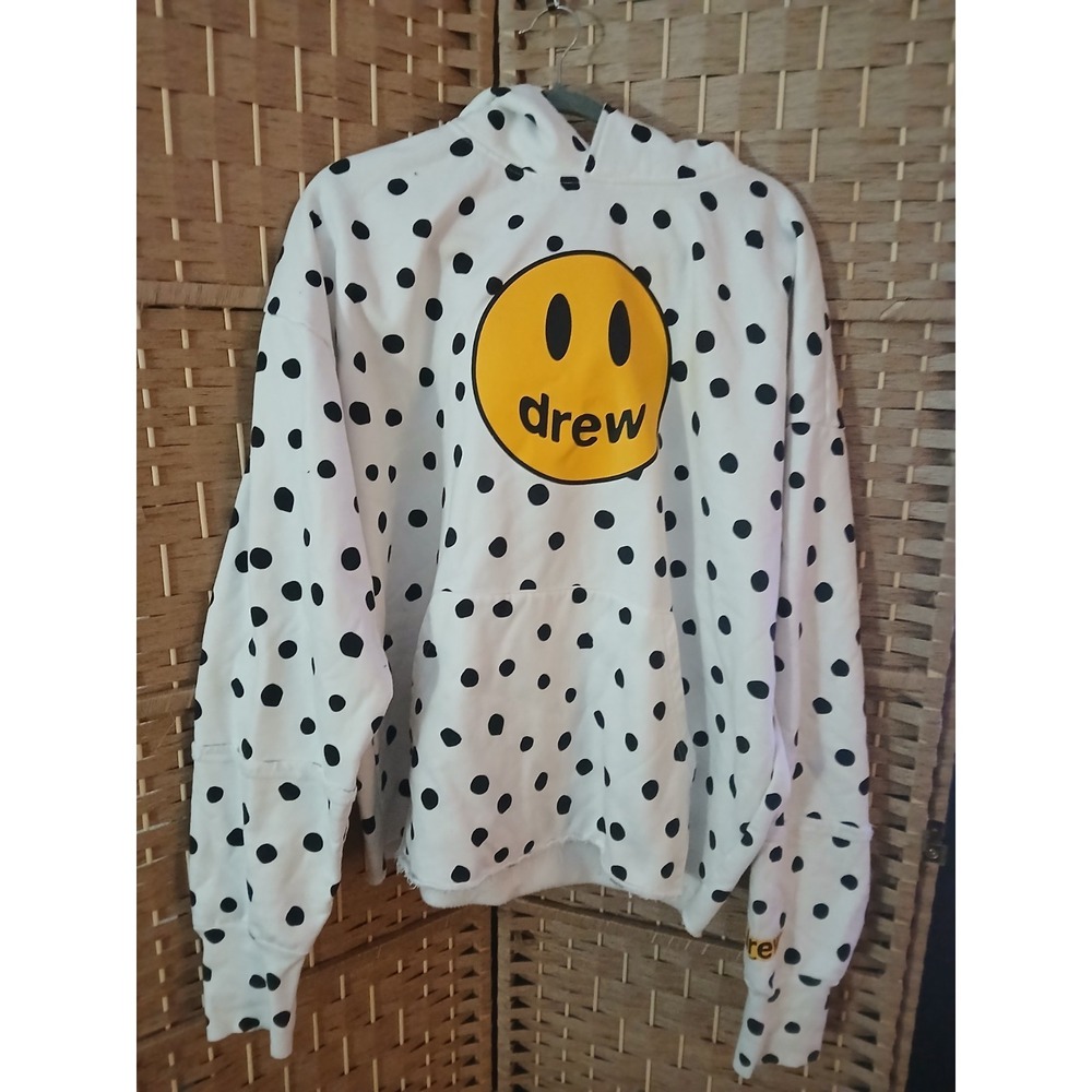 Drew House Men's Mascot Polka Dot Deconstructed Hoodie Size L